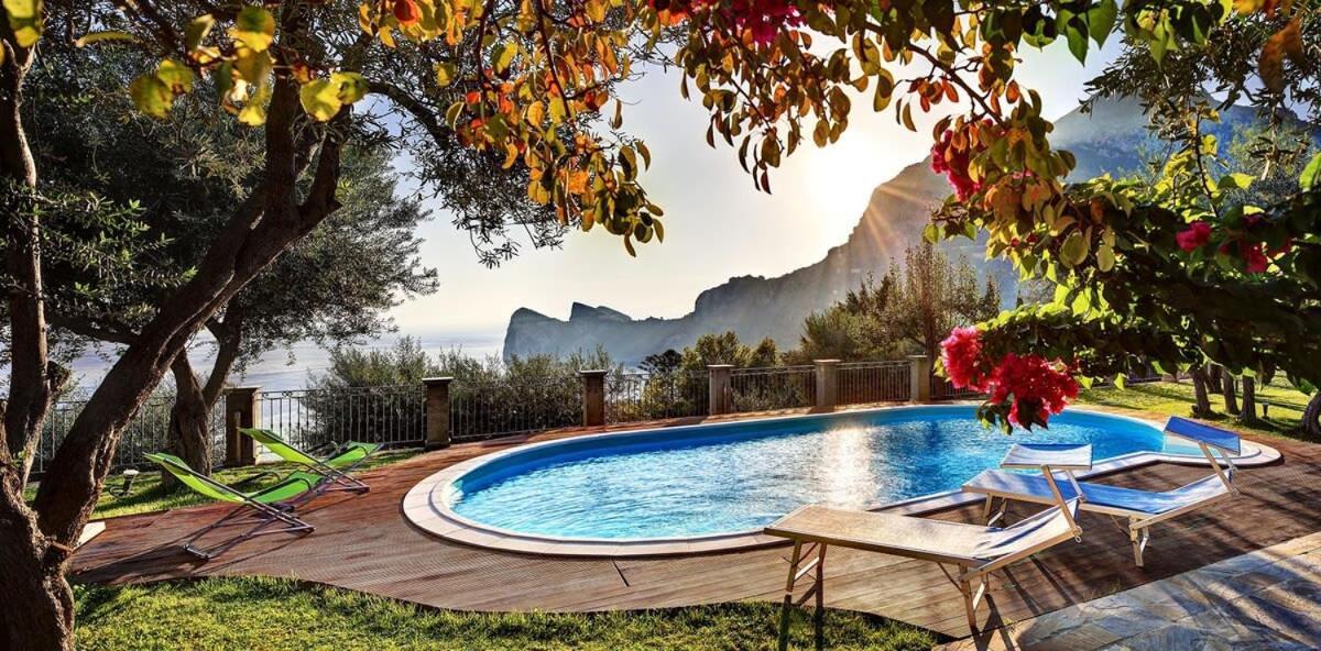 Villa Relais Mamma Mia Sea Views Pool & Terraces Massa Lubrense Exterior foto